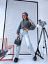 DAD FIT джинсы "WODOO" T265-17 - СВЕТЛО-СЕРЫЕ